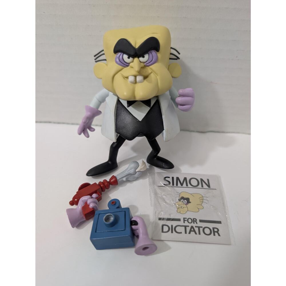 Underdog Simon Bar Sinister Action Figure with Ray Gun and Campaign Sticker